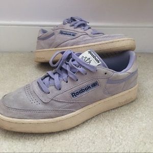 Reebok classic purple sneakers